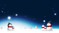 snowmen in christmas night 1920x1080