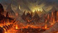 fantasy dragon fire lava 1920 1080