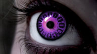 purple eye clock wallpaper