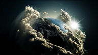 earth clouds photo manipulation wallpaper