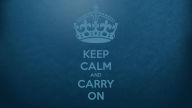 keep calm and carry on abstract blue gradient background