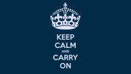 keep calm and carry on dark blue