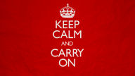 keep calm and carry on red paper background