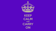 keep calm and carry on violet