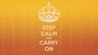 keep calm and carry on yellow orange stripes 1920x1080