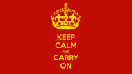 keep calm and carry on yellow red