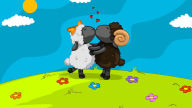 two sheeps love vector design hd