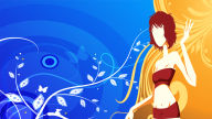 red girl vector 1920x1080