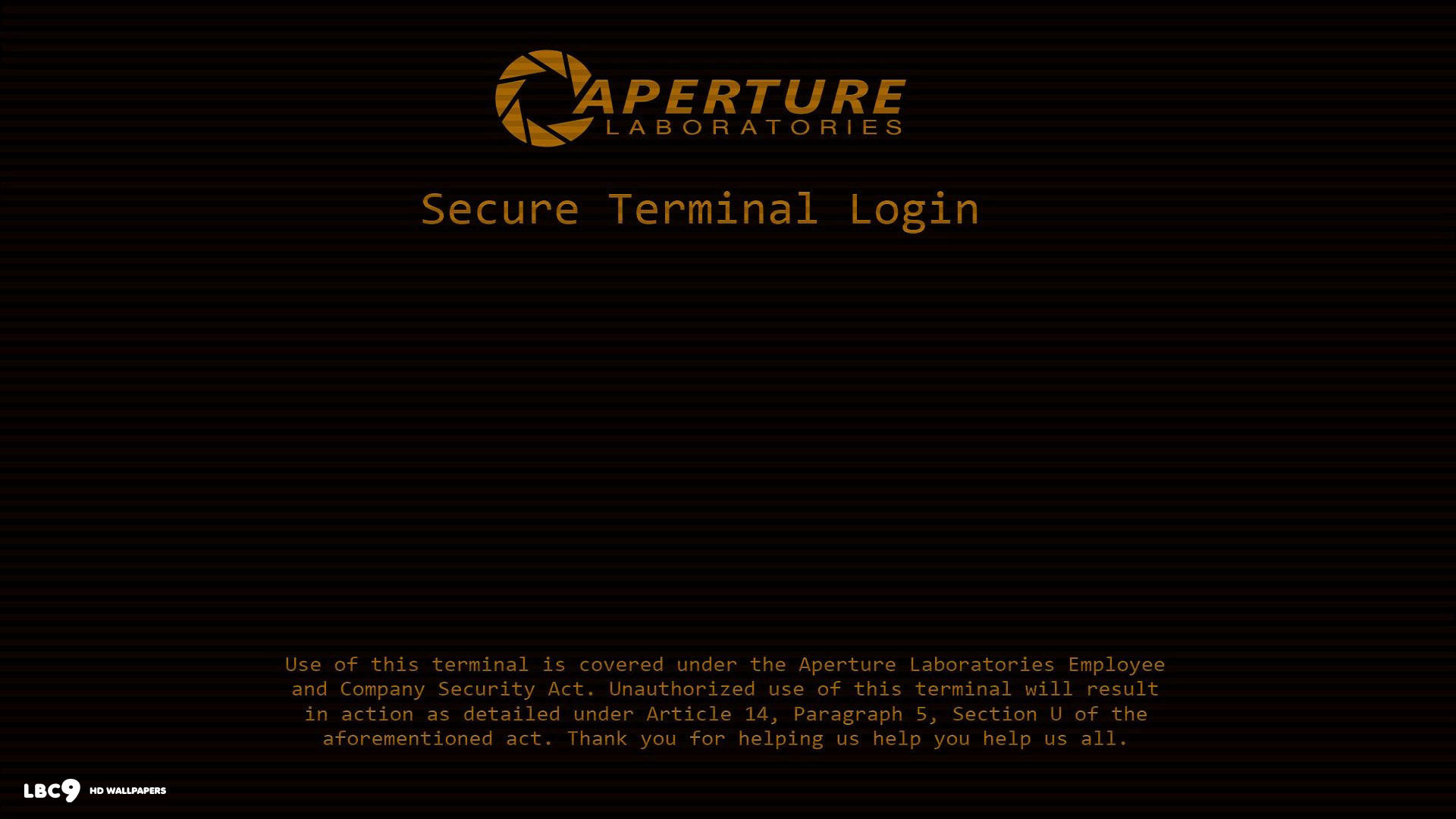 aperture laboratories secure terminal login