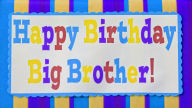 happy birthday big brother card colored stripes text wallpaper