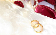 wedding rings gold simple white pearls desktop wallpaper