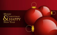 merry christmas and happy new year glass balls holiday full hd