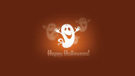 happy halloween funny ghosts simple holiday desktop wallpaper