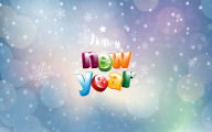happy new year text colors snowflakes holiday hd wallpaper