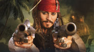depp with 2 guns movie pirates of the caribbean