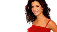 sandra bullock smiling in red dress