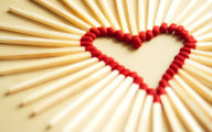 matchsticks art love heart