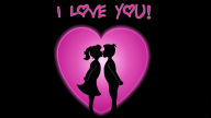 i love you couple pink heart widescreen