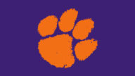 clemson logo purple background