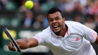 jo wilfried tsonga returns the ball widescreen wallpaper