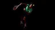 roger federer black background