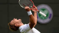 steve darcis celebrates his win over rafael nadal